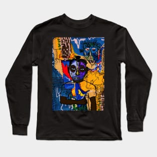 Urban Firine Digital Collectible - Character with MaleMask, StreetEye Color, and BlueSkin on TeePublic Long Sleeve T-Shirt